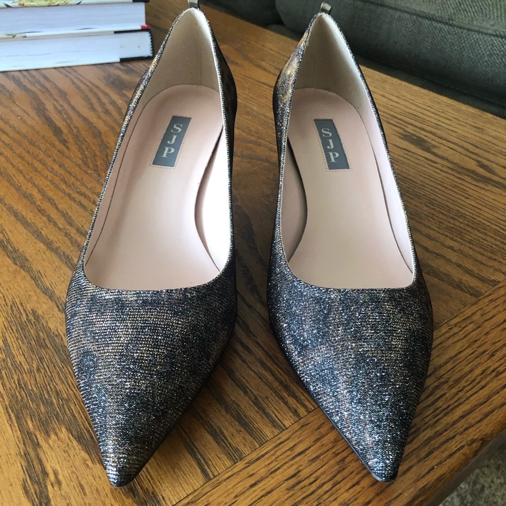 SJP   Cartel Metal Fawn Leopard Pumps Size 8 1/2